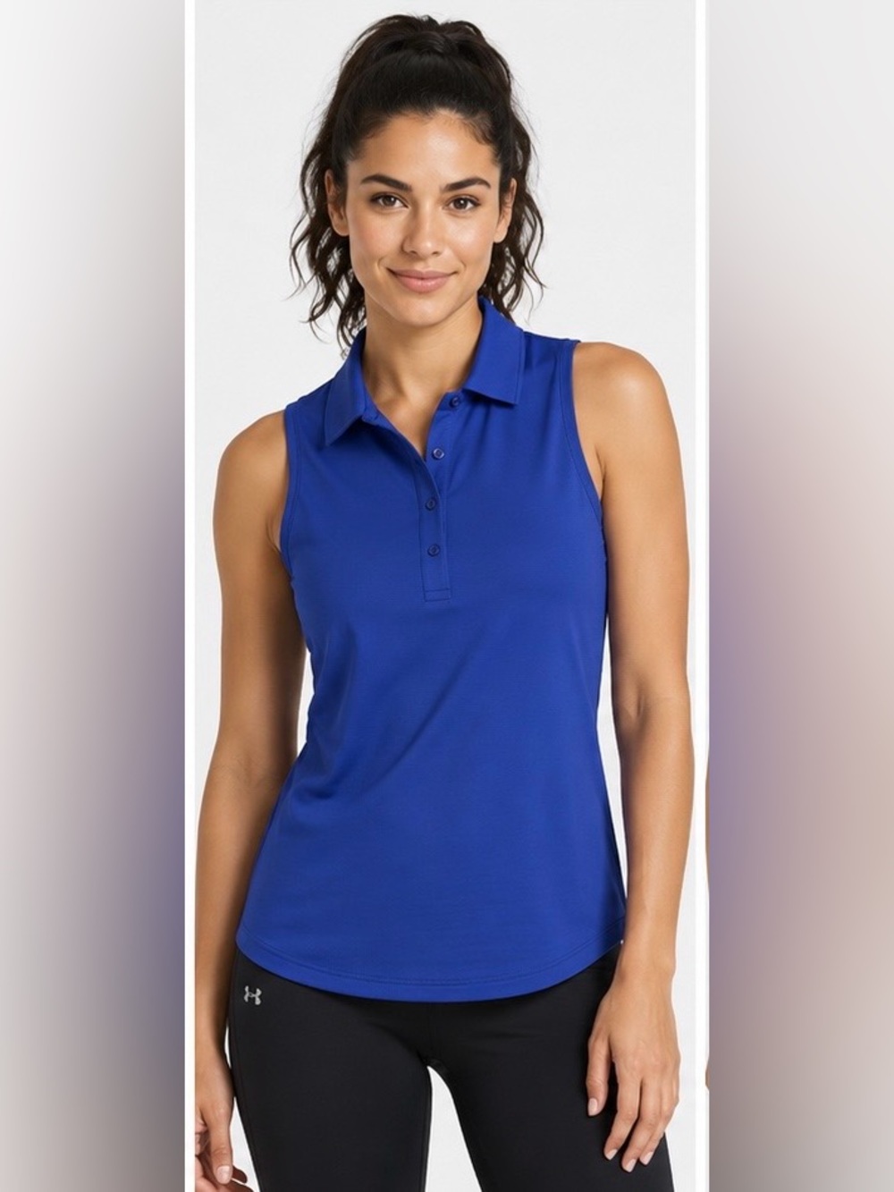 Under Armour Sleeveless Polo Tank - Royal Blue